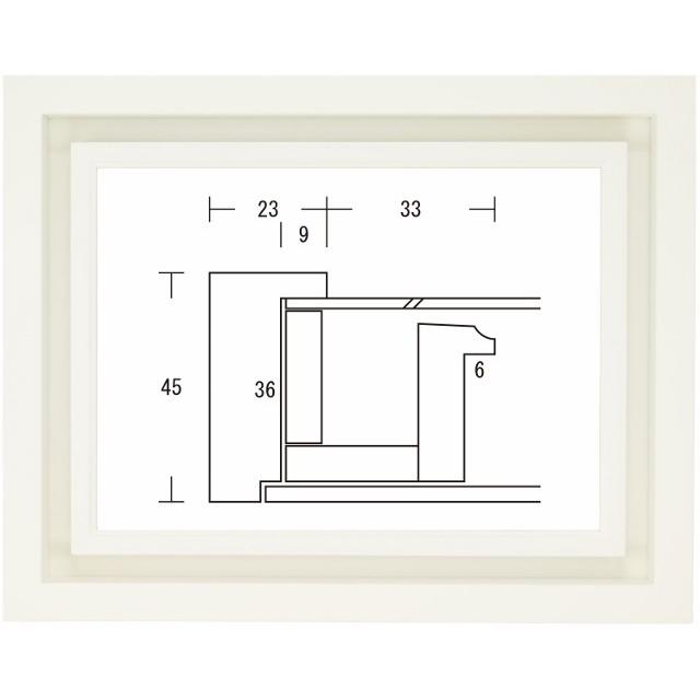 額縁 油彩額縁 油絵額縁 木製フレーム デュエット オフホワイト サイズF20号