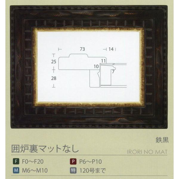 囲炉裏マットなし 鉄黒 サイズF3号｜touo｜05