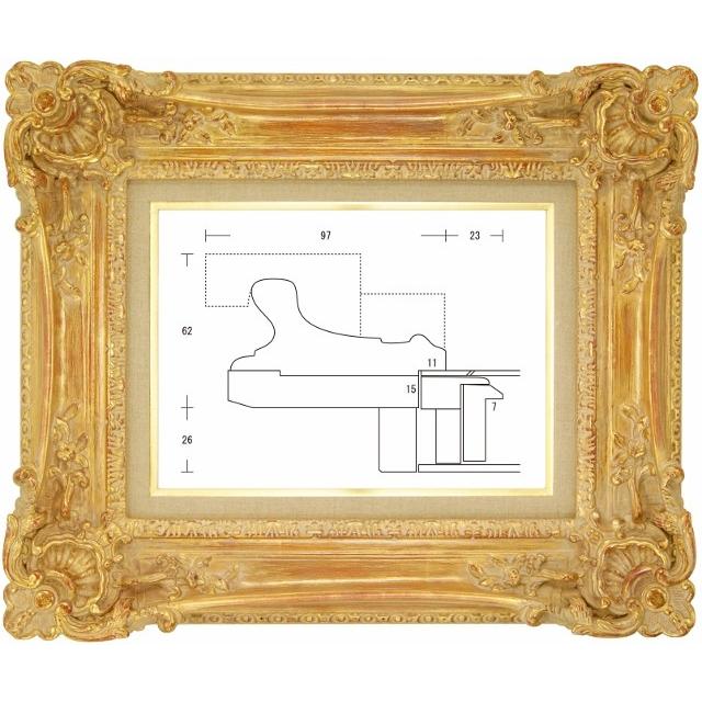 ルイ１５世 アンティーク金 サイズF4号