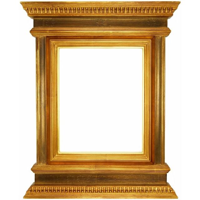 装飾祭壇額縁 油彩額縁 油絵/油彩額縁 木製フレーム SA-16 金 サイズF6号