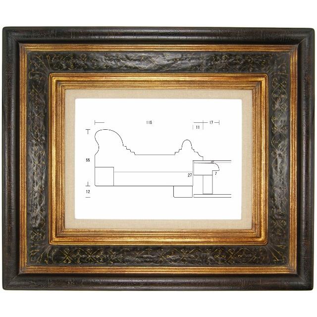 SACA04-03 金+黒 サイズP8号