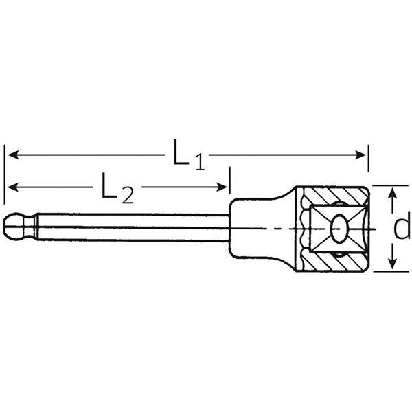 STAHLWILLE スタビレー 1054KK-5 1/2SQ ボールインヘックスソケット 03310005 工具 作業工具 ツール DIY