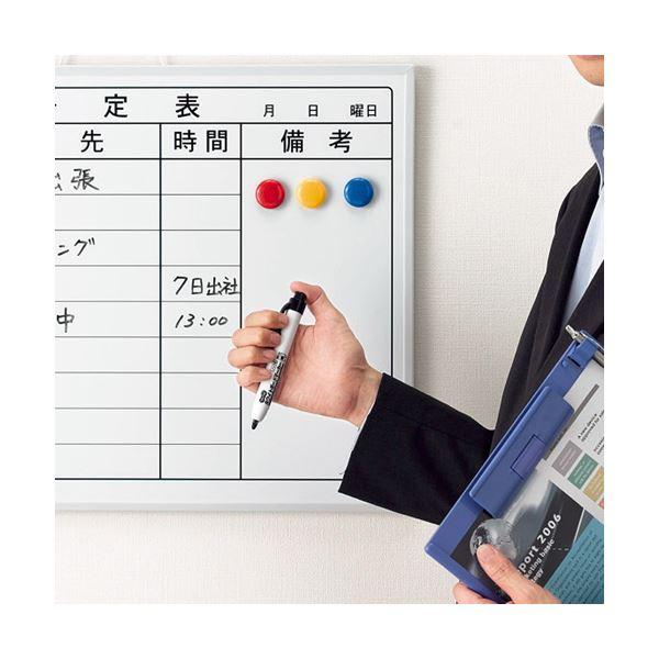（まとめ） TANOSEEノック式ホワイトボードマーカー カートリッジタイプ 中字丸芯 黒 1本 〔×50セット〕_1