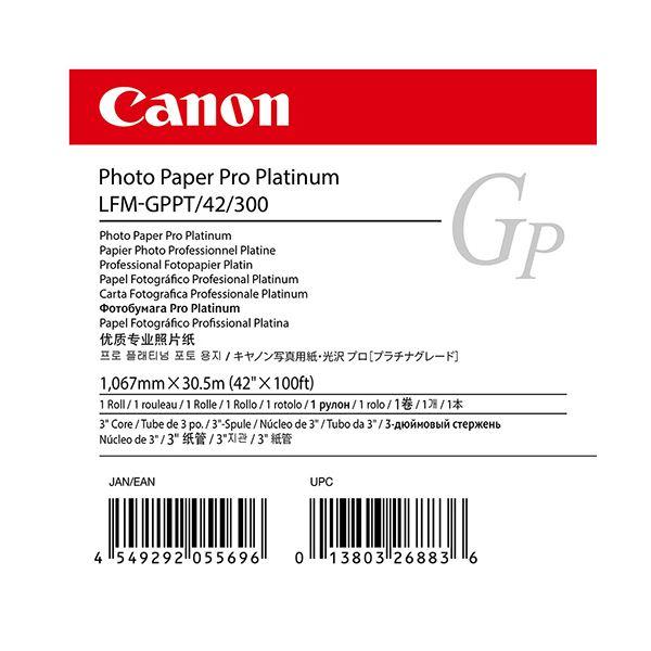 キヤノン 写真用紙・光沢プロ[プラチナグレード] 300g LFM-GPPT/42 42インチ1067mm×30.5m 1107C0011本_1