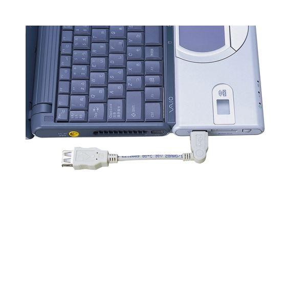 （まとめ）エレコム USB2.0準拠スイングアダプタ (A)オス-(A)メス 0.1m USB-SEA01 1本〔×5セット〕_1