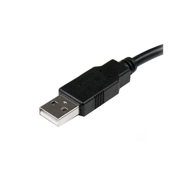 （まとめ）StarTechUSB2.0延長アダプタケーブル 15cm USB A(オス)-USB A(メス) ブラック USBEXTAA6IN1本〔×10セット〕