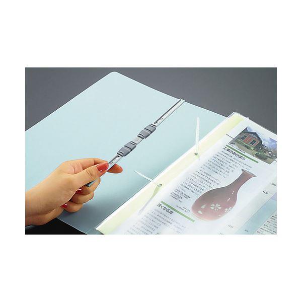 コクヨ クリヤーブック（フラットファイルタイプ）A4タテ 2穴 8ポケット付属 背幅18mm 青 ラ-200B 1セット（10冊）_1