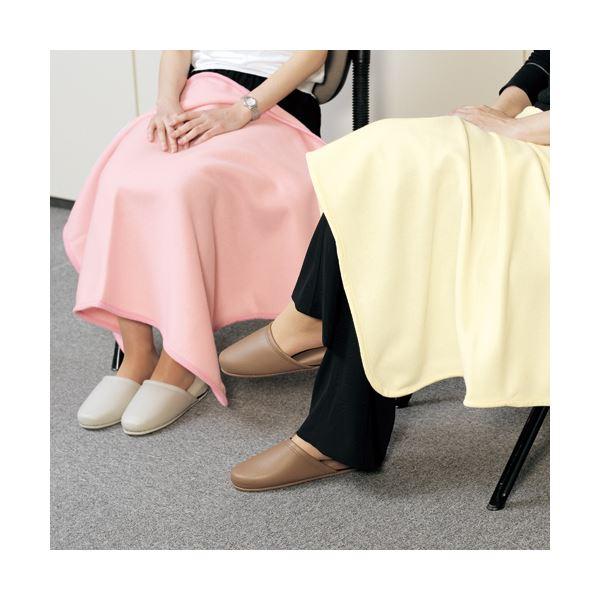 （まとめ）オーミケンシ フリースひざ掛け ピンク 1枚〔×10セット〕