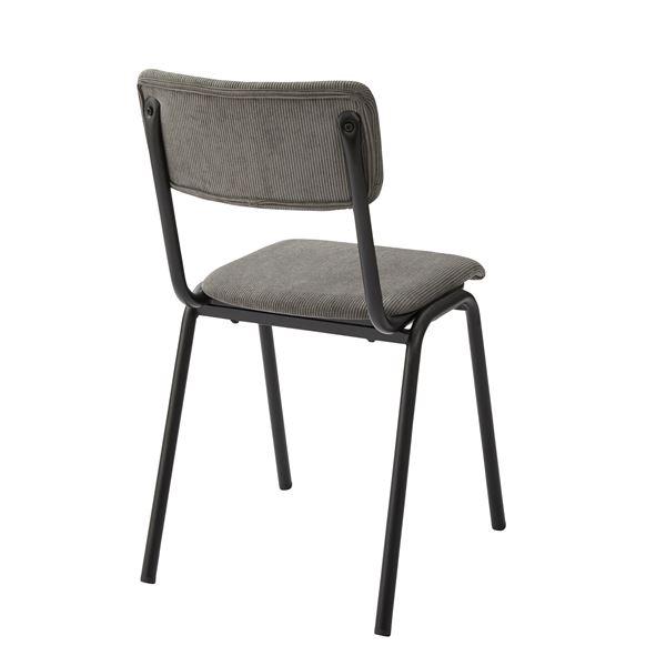 ダイニングチェア パーソナルチェア 約幅44cm 2脚セット グレー スチール 組立品 リビング 在宅ワーク 店舗 インテリア家具_2