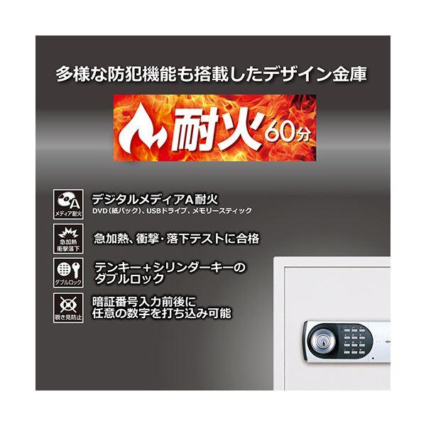 ディプロマット ダブルドアセーフシリーズ耐火金庫 24L ホワイト 125EK77DRUG 1台_4