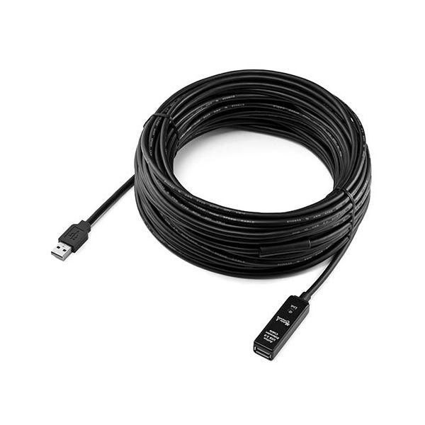 サンワダイレクトUSB2.0延長ケーブル 20m ブラック 500-USB007 1本