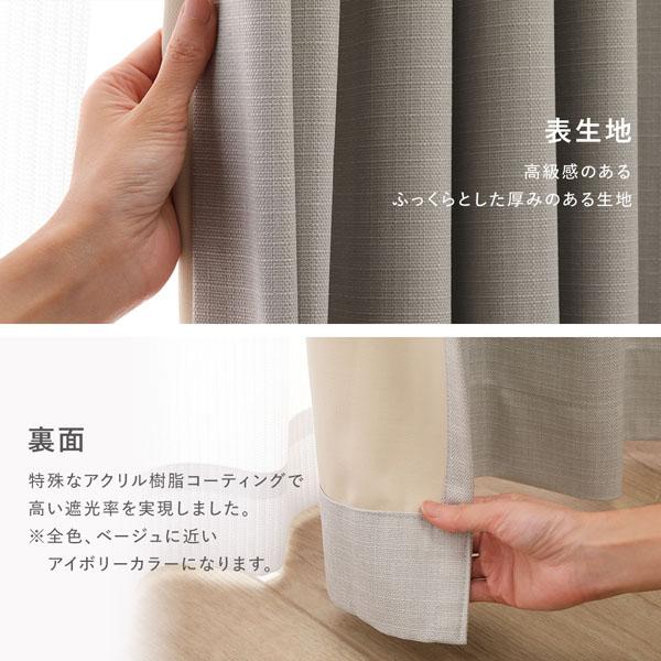 [必見] 国産 1級遮光 ドレープカーテン 単品 幅100×丈185cm 2枚入 ライトグレー 洗える 遮熱 遮音 遮光カーテン インテリア用品
