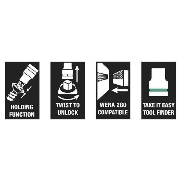 WERA ヴェラ 差込角1/2SQ 6点組 トルクス ビットソケット 収納ベルト付き 003997 工具 ツール DIY 作業工具 道具