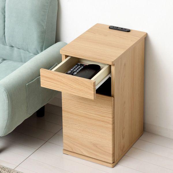 コンセント付ダストボックス ナチュラル 完成品_3