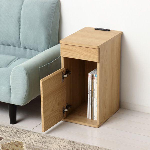 コンセント付ダストボックス ナチュラル 完成品_5