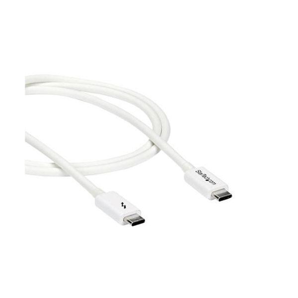 StarTech.com Thunderbolt 3 （20Gbps） USB-Cケーブル 1m ホワイト TBLT3MM1MW1本