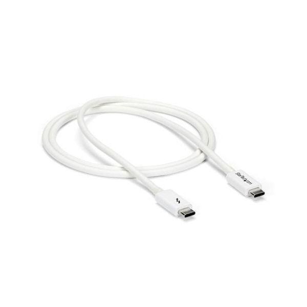 StarTech.com Thunderbolt 3 （20Gbps） USB-Cケーブル 1m ホワイト TBLT3MM1MW1本