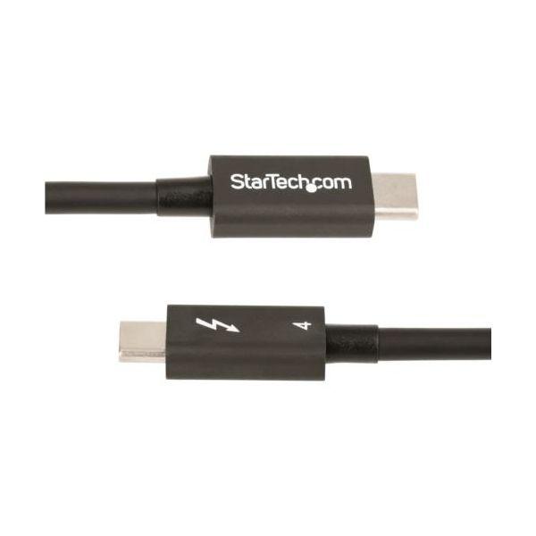 StarTech.com Thunderbolt 4 （40Gbps） USB-Cケーブル 50cm ブラック TBLT4MM50CM1本