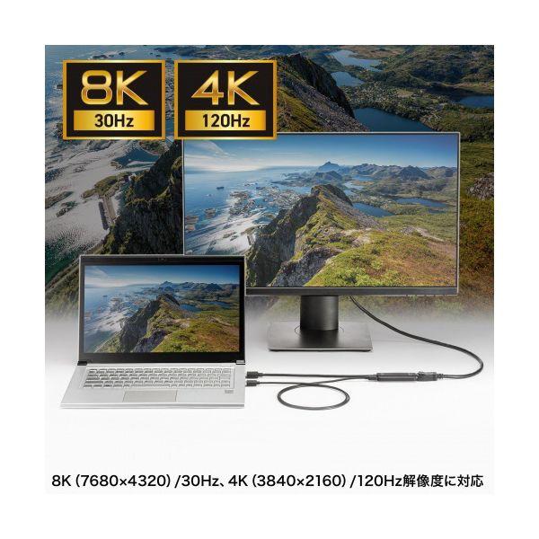 サンワサプライ HDMI-DisplayPort変換アダプタ（8K／30Hz） AD-HD32DP 1個_4