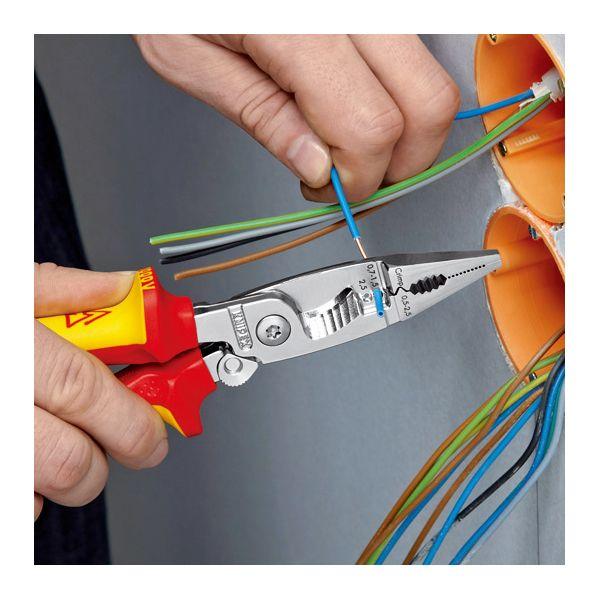 KNIPEX クニペックス 1000V絶縁エレクトロプライヤー スプリング付 全長200mm 1396-200 工具 ツール DIY 作業工具_1