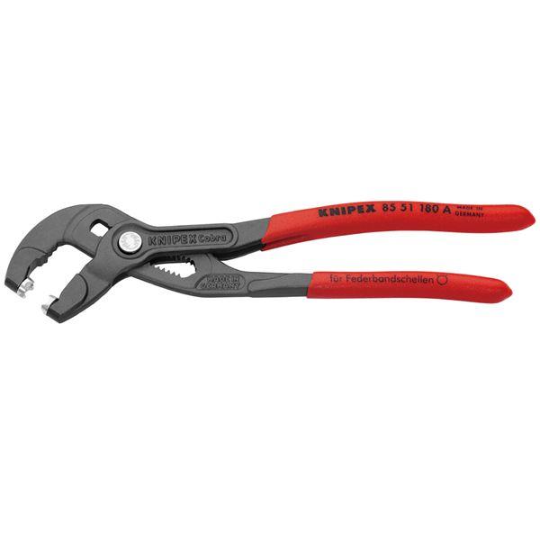 KNIPEX クニペックス スプリングホースクリッププライヤー 滑り防止プラスチックコーティング 全長180mm 8551-180A 工具