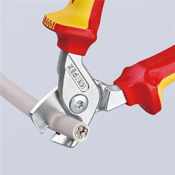 KNIPEX クニペックス 1000V絶縁ケーブルカッター ステップカット 全長160mm パック入 9516-160SB 工具 ツール DIY 作業工具_2