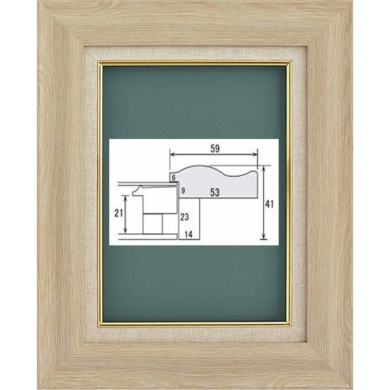 油絵/油彩額縁 樹脂製フレーム アピエス アクリル付 サイズP15号