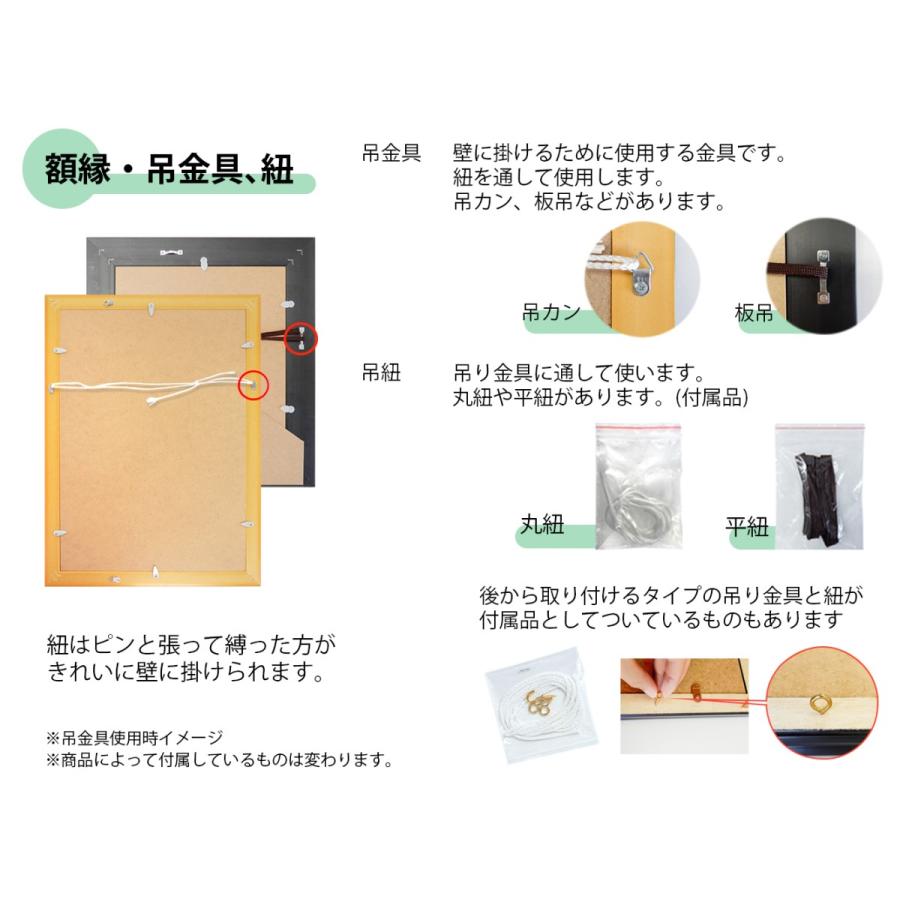 白いプラスチック製額縁と付属品