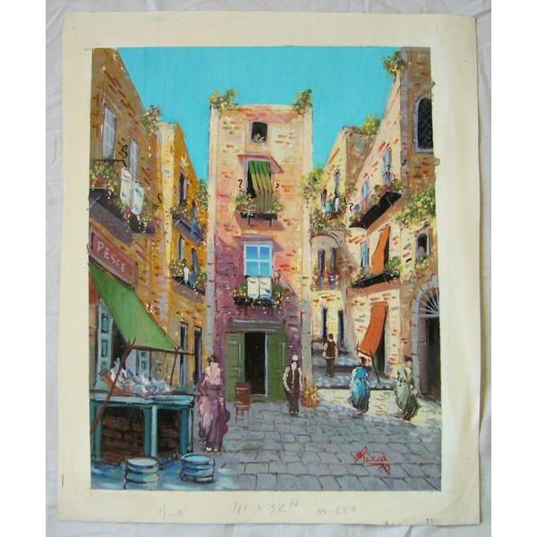 ヨーロッパ絵画 肉筆油絵 (額縁付きで納品対応可) サイズF6号 リッカ作