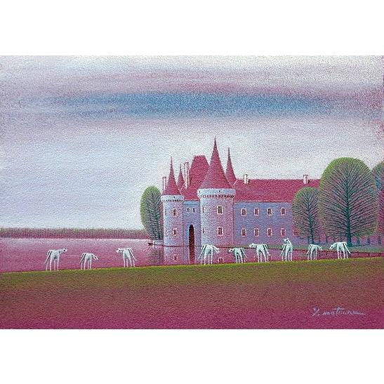 絵画 油絵 肉筆絵画 壁掛け 油絵額縁 壁掛け ピンク アートフレーム付きで納品対応可