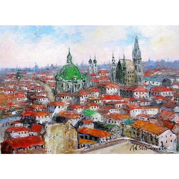 油彩画 洋画 (油絵額縁付きで納品対応可) M20号 「ロワール」 島本 良平