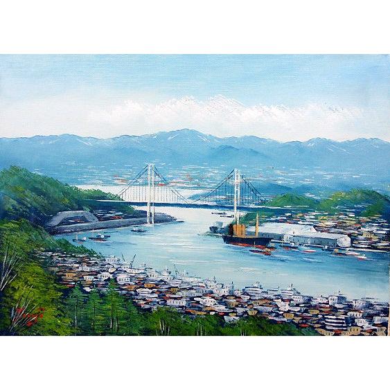 油彩画 洋画 (油絵額縁付きで納品対応可) WSM 「尾道旅情」 辻 京子｜touo