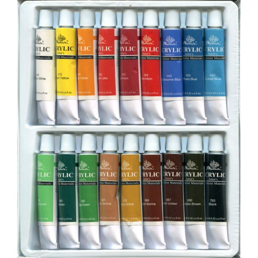 画材 18色 アクリル絵の具セット 12ml×18色 送料無料 : 東欧商事