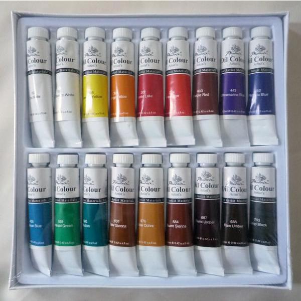 画材 18色 油絵の具セット 12ml×18色 送料無料 : 東欧商事株式会社