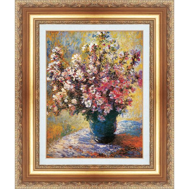 複製絵画 額装品 世界の名画 クロード・モネ 「花瓶の花（モネ
