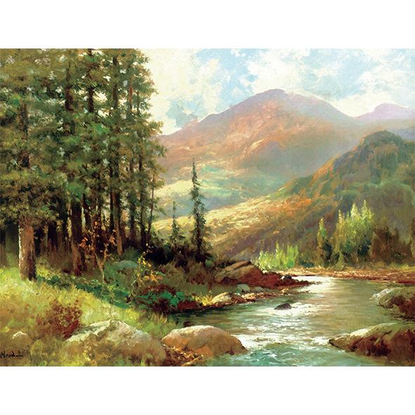 絵画 額縁付き 複製名画 世界の名画シリーズ ロバート・ウッド 「 山と川の風景 」 サイズ 6号｜touo｜02