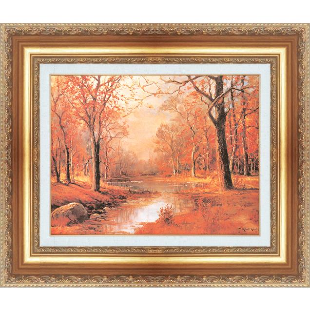 複製絵画 額装品 世界の名画 ロバート・ウッド 「 10月の朝 」 サイズ