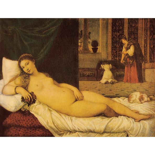 絵画 額縁付き 複製名画 世界の名画シリーズ ティツィアーノ・ヴェチェッリオ 「 ウルビーノのヴィーナス 」 サイズ 15号