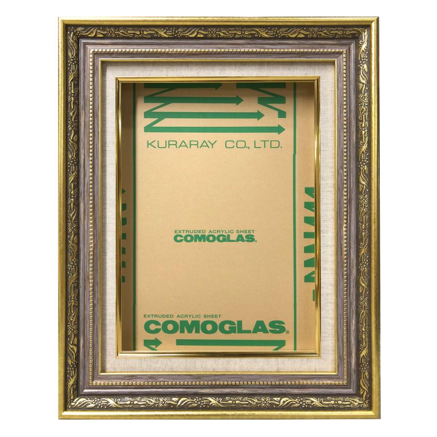 額縁　油彩 油絵用額縁の枠と泥足とケース（仮縁仕上げ）　ジーニー　サイズP10号