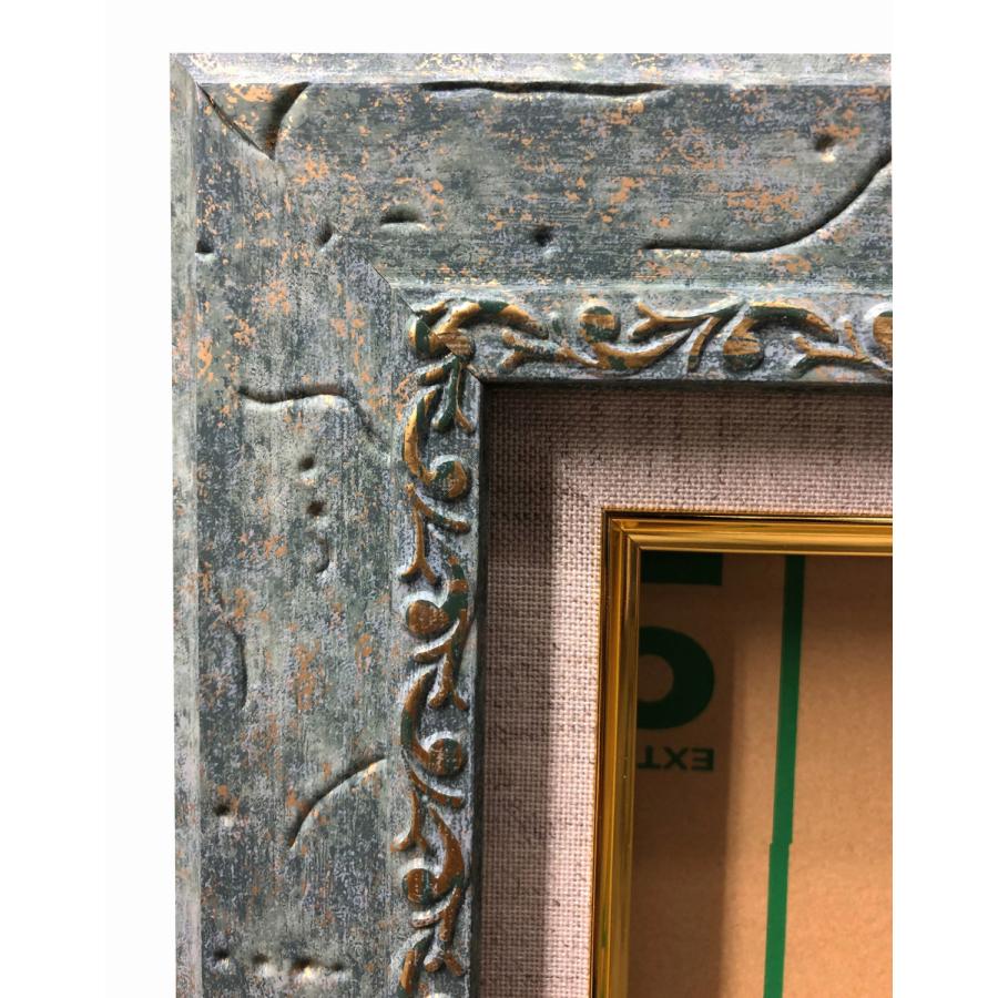額縁 油彩 油絵用額縁の枠と泥足とケース（仮縁仕上げ） ミステリー サイズM10の画像