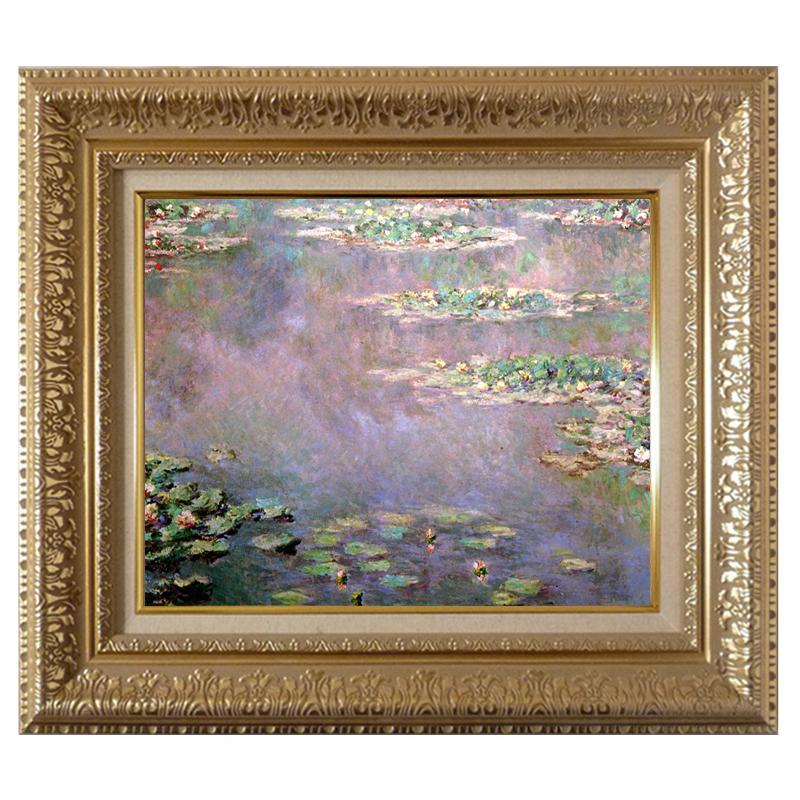 絵画 世界の名画シリーズ 額縁付(MJ108N) クロード・モネ 「睡蓮 絵画 世界の名画シリーズ 額縁付(MJ108N) クロード・モネ 「睡蓮