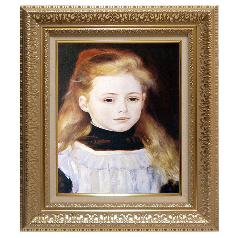 少女(油絵)F8号サイズ額縁付き