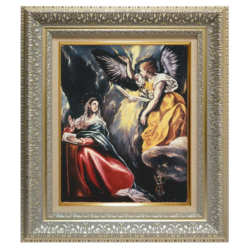 絵画 世界の名画シリーズ 額縁付(MJ108N) エル・グレコ 「受胎 絵画 世界の名画シリーズ 額縁付(MJ108N) エル・グレコ 「受胎