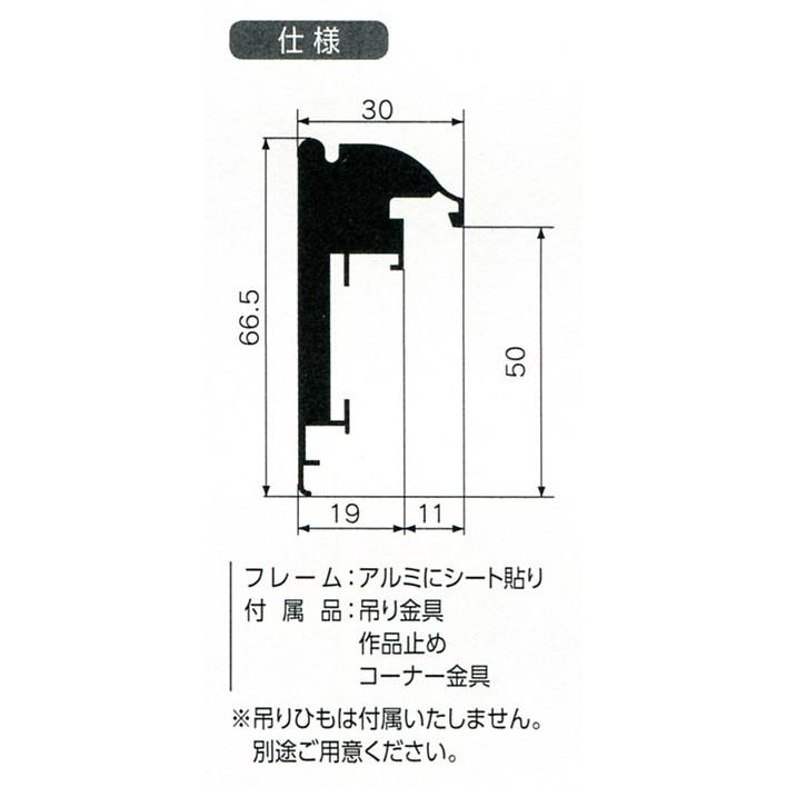 額縁 油彩額縁 油絵額縁 木製フレーム 月山 鉄黒 サイズM50号-