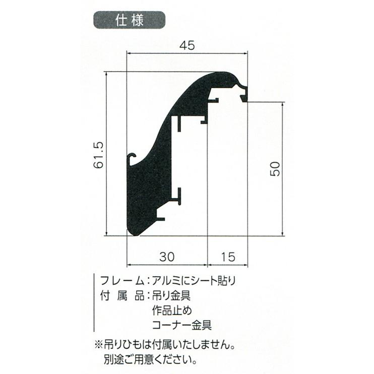 油彩額縁 油絵額縁 アルミフレーム 仮縁 CX-7 サイズM60号｜touo｜02