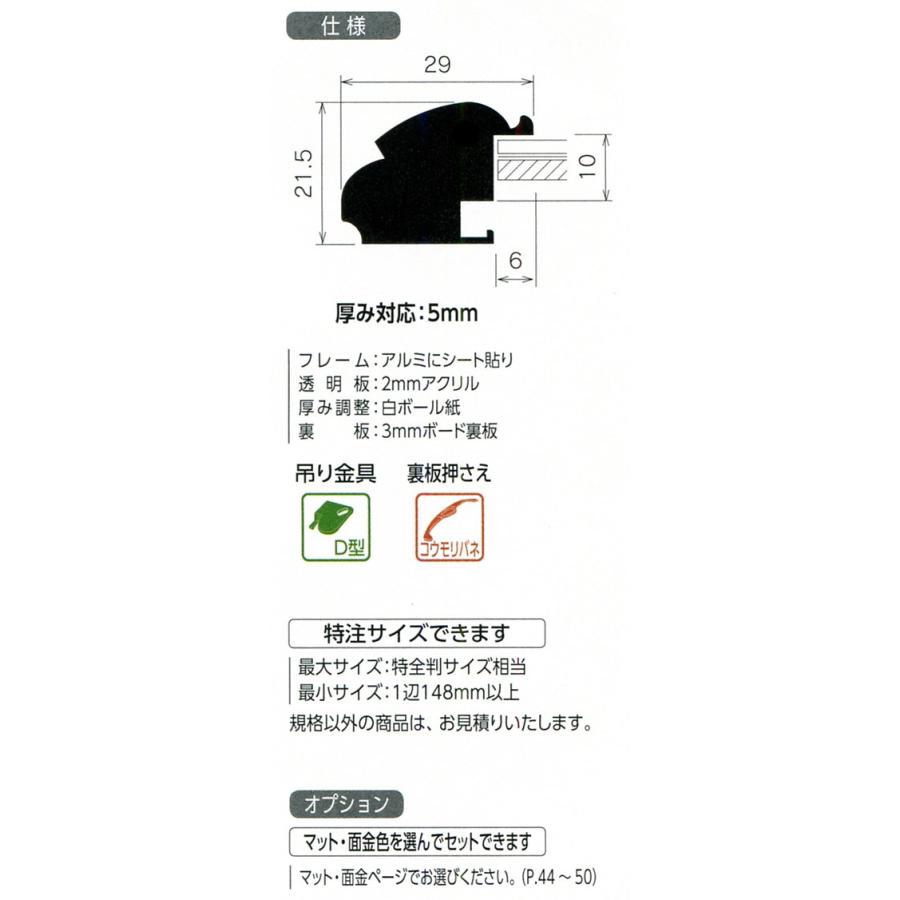 デッサン用額縁 アルミフレーム SB-703P サイズMO判｜touo｜02