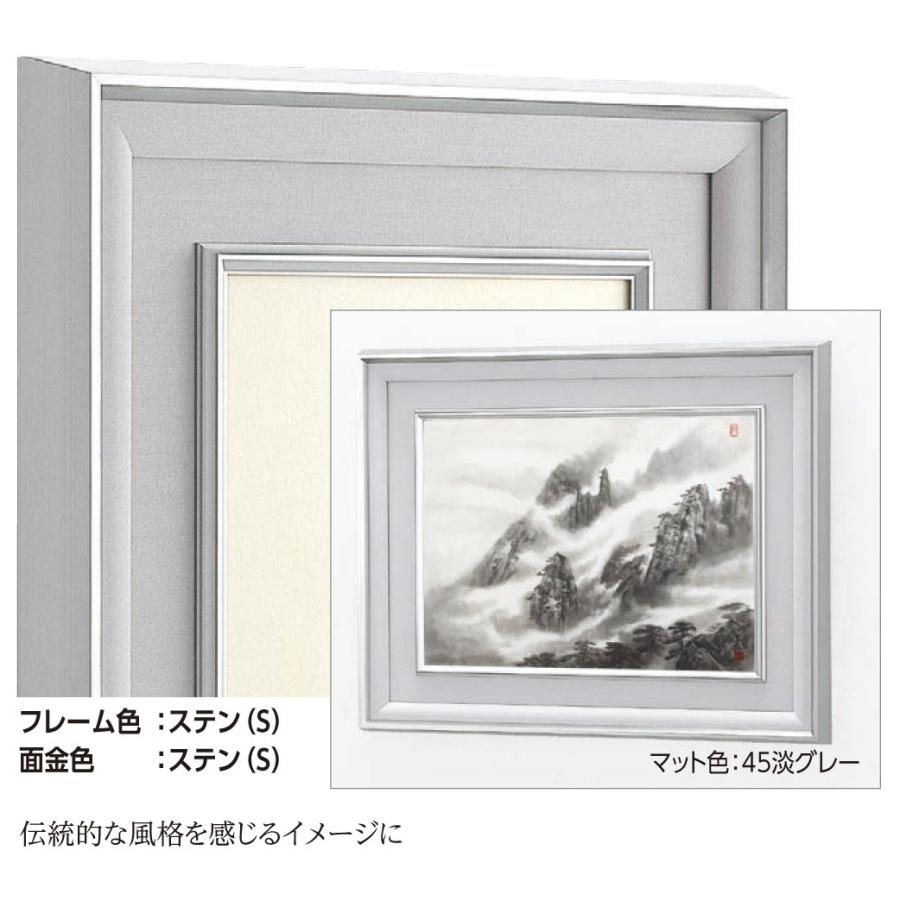 和写真立て 軽銀枠組み W-47 ステン 大きさF80 楽器、手芸、コレクション-額縁-画材、アート用品