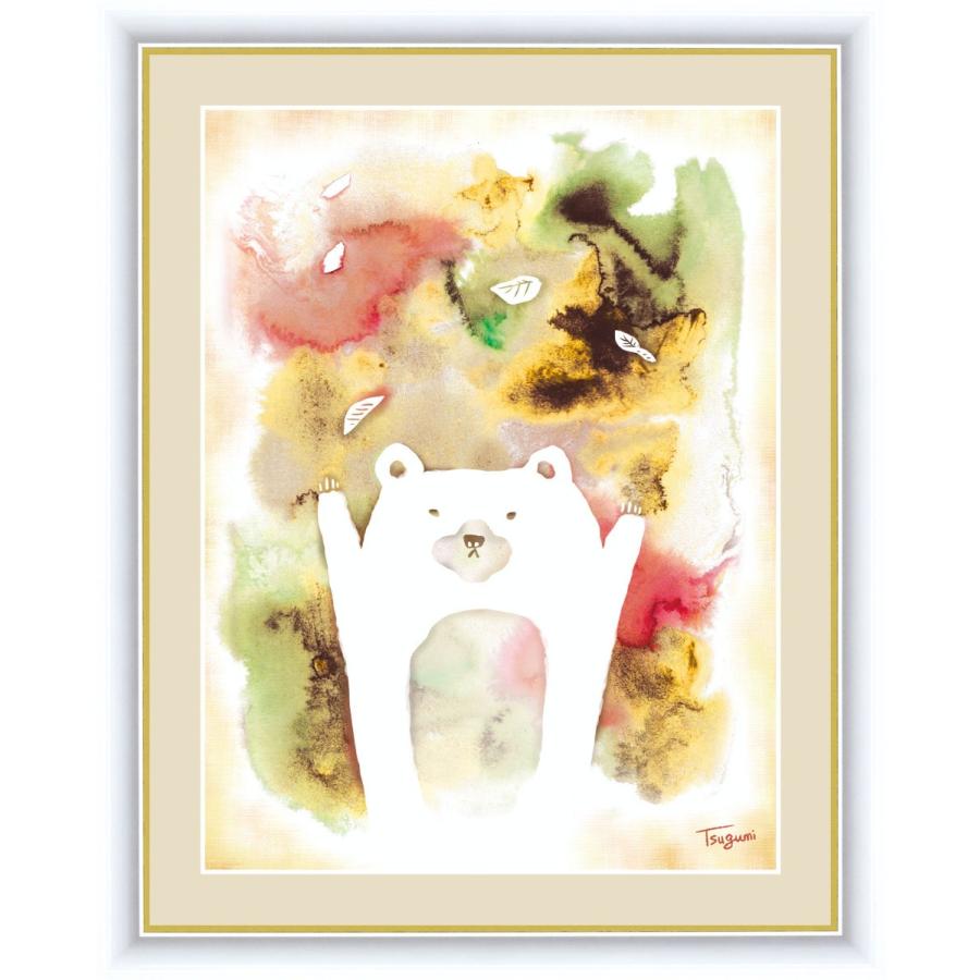 高精細デジタル版画 額装絵画絵画 ふわもこ癒しの動物 木下 つぐみ作 くま F6 Sk G4 Cf005 F6 東欧商事株式会社 通販 Yahoo ショッピング
