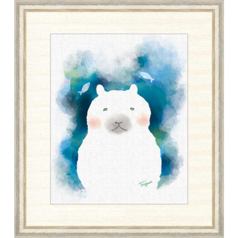 高精細デジタル版画 額装絵画 額縁付き絵画 木下 つぐみ きのした つぐみ 作 しろくま F8 Sk G4 Cf007 F8 東欧商事株式会社 通販 Yahoo ショッピング