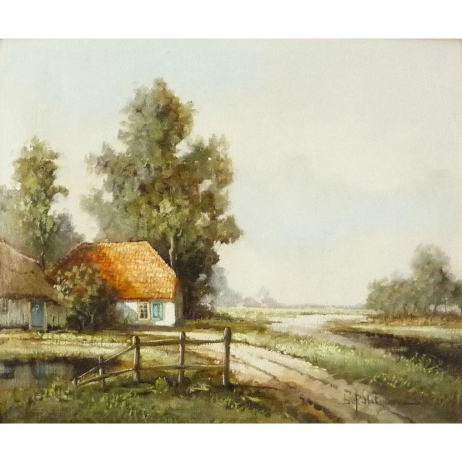 ヨーロッパ絵画 肉筆油絵 F8号 スロットマン作 オランダ風景 2 新品額縁付 To 東欧商事株式会社 通販 Yahoo ショッピング